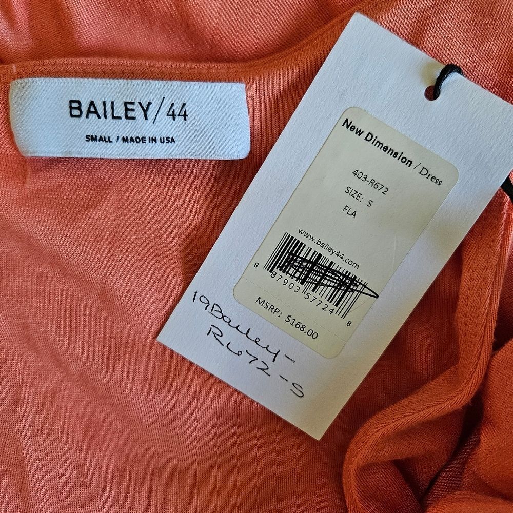 Bailey 44 New Dimension Coral Wrap Mini Dress Womens Small Ruffle Tie Summer NWT - Picture 7 of 7